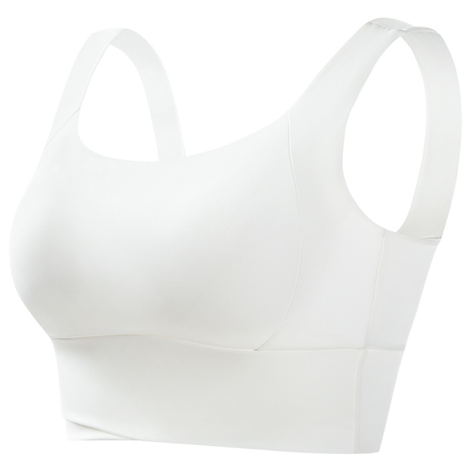 thumbnail image 4 of Sujetador deportivo sin aros para mujer - Camiseta de yoga sexy con fruncido y relleno fijo en el pecho - S-XL, 4 of 4